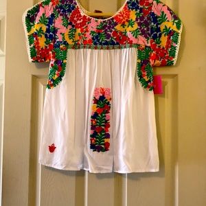 Beautiful embroidered peasant blouse